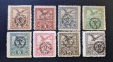 Transilvania / Ocupația Rom&acirc;nă (Cluj ) 1919 - 8 Mărci "Apt" cu Supratipar Circular "ROM&Acirc;NIA - ZONA DE OCUPAȚIE 1919 " Garantate BODOR - Cod: -TG1