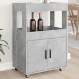 Cumpara ieftin Cărucior de bar, gri beton, 60x39,5x89 cm, lemn prelucrat