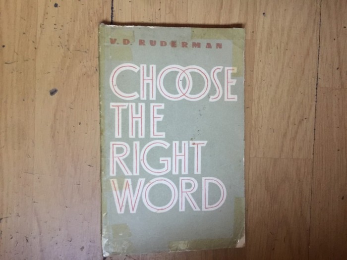 k1 Choose the right word - V. D. Ruderman
