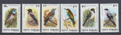 ROMANIA 1983 LP 1080 PASARI DIN DELTA DUNARII SERIE MNH foto