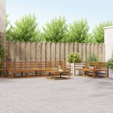 vidaXL Set de canapele de exterior 7 pcs natural Lemn Solid de Acacia 3367212