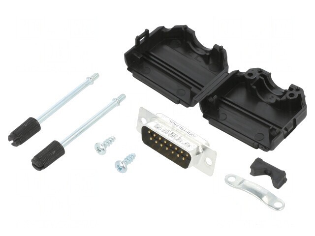 Conector D-Sub 15-Pin Tată Lipire Pe Cablu Gold