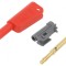 Banană roșie 4mm 19A 1kV cu izolație și soclu axial