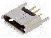 Conector USB B micro, versiune USB 2.0, drept, GCT - USB3131-30-0230-A