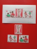 GABON, FOTBAL 78 - BLOC + SERIE COMPLETĂ MNH, Nestampilat