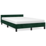 Cumpara ieftin Cadru de pat fara saltea verde inchis 120x190 cm catifea