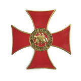 Pin Crucea Patee Rosie - Ordinul Cavalerilor PIN533, Fashion Manufacturer