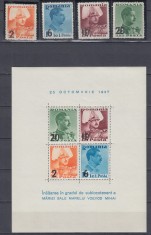 ROMANIA 1937 LP 122 INALTAREA IN GRAD A MARELUI VOIEVOD MIHAI MNH foto