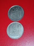 Lot 2 monede Franta: 10 francs 1948 + 1949, stari UNC + luciu [poze]. Discount conform descriere [10 - 20 %. Vezi descrierea.].