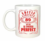 Cana alba personalizata, Editie Limitata 89 ani, INOVATIX&reg;. 330ml, Oem