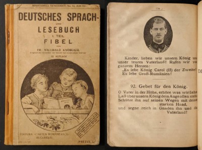 Rar 1931 Vechi ABECEDAR Romanesc FIBEL pt Limba Germana ilustrat 180 pag Manual foto