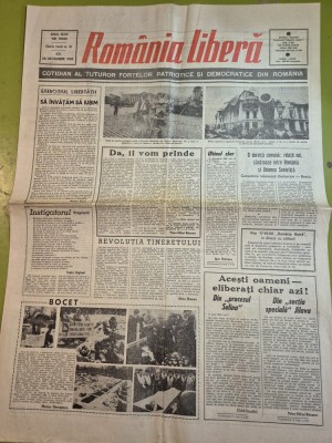 ziarul romania libera 28 decembrie 1989 - revolutia romana foto