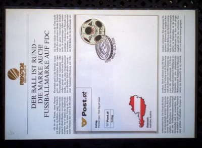 P.318 FDC PLIC FILATELIC PRIMA ZI AUSTRIA EURO 2008 foto