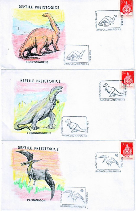 Romania 1993, Fauna, Animale preistorice