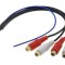 Mufa mini ISO galbena 6 pini Adaptor preamplificare 4xRCA