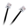 Cablu telefonic extensie RJ11, 15m, Negru
