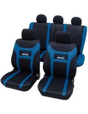 Set Huse Scaun Universale Super Speed Petex Albastru-Negru foto