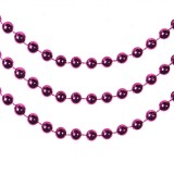 Ghirlandă Decorativă Crăciun, Model Perle, Lungime 8m, Culoare Mov, Material Plastic