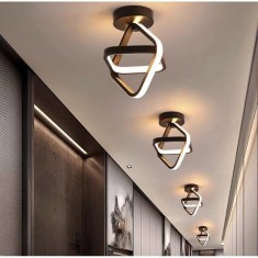 Plafoniera Led, 26W, negru, 2 Patrate, lumina Calda/Neutra/Rece