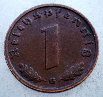 2.773 GERMANIA 1 REICHSPFENNIG 1938 G foto