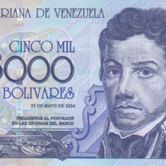 Bancnota Venezuela 5.000 Bolivares 2004 - P84c UNC