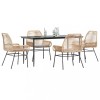 Gossi set mobilier de gradina cu perne 5 piese maro sticla polirattan