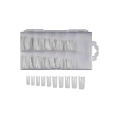 Tipsuri pentru unghii, albe, set de 100buc