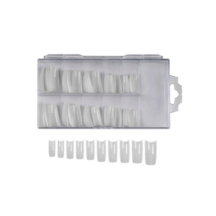 Tipsuri pentru unghii, albe, set de 100buc