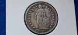 ELVETIA 1 FRANC 1938 XF argint patina, Europa