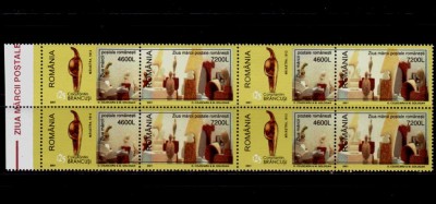 ✅RO 2001 LP 1540 &amp;quot;Ziua marcii postale romanesti- C. Brancusi&amp;quot; , bloc de 4 ,MNH foto