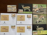 Bahrain - antilopa - serie 4 timbre MNH, 4 FDC, 4 maxime, fauna wwf