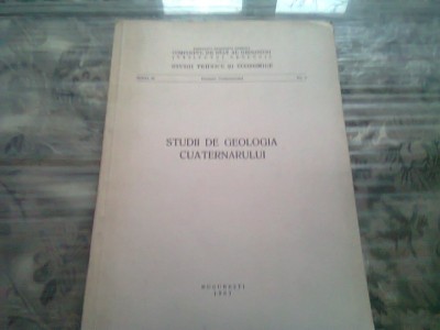 STUDII DE GEOLOGIA CUATERNARULUI foto