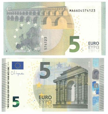 !!! PORTUGALIA - 5 EURO 2013 (2022) - P 26 m - UNC / SERIA MA / SIGN LAGARDE foto