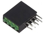 LED Verde 1,8mm cu Lentilă Difuză 50&deg; 4 Diode 2mA
