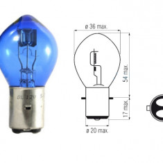 Bec far BOSMA 12V 35/35W BA20D, culoare albastru Cod Produs: MX_NEW ZAR12V35/35WK2WBA20DBBOS000