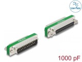 Adaptor RF/EMI Interference Suppression Filter D-Sub 25 pini T-M low-pass filter capacitive, Delock 66479