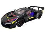 Macheta McLaren P1 negru 1:32 replica metal lumini si sunete, deschide usile