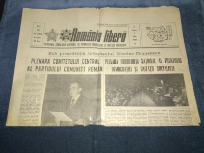 ZIARUL ROMANIA LIBERA 1 IULIE 1983 foto