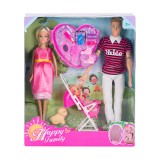Set papusi Happy Family cu accesorii incluse
