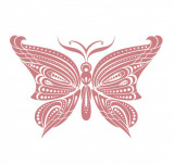 Cumpara ieftin Sticker decorativ Fluture, Roz, 60 cm, 1151ST-2, Oem