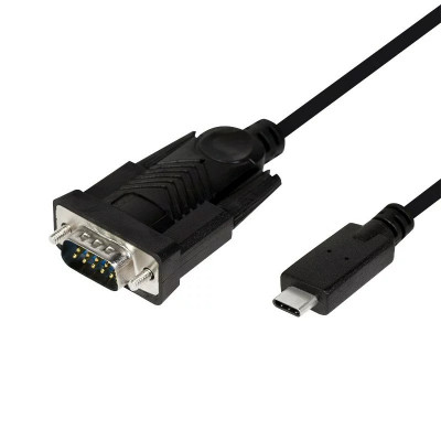 CABLU USB LOGILINK adaptor USB 2.0 Type-C (T) la Serial DB9M (9-pin)(RS232)(T) 1.2m negru AU0051 foto