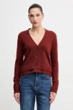 Sisley cardigan din amestec de l&acirc;nă culoarea portocaliu, light, 122WL602S