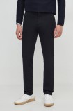 Sisley pantaloni barbati, culoarea negru, mulata, 4AIHSF021