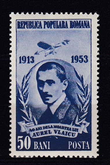 ROMANIA1953 LP 358-40 DE ANI DE LA MOARTEA LUI AUREL VLAICU SARNIERA