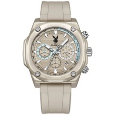Ceas Bărbați Playboy 3060 Gri &ndash; Design Casual, Funcții Multiple, Rezistent la Șocuri, Afișaj Luminos, Rezistent la Apă 3ATM