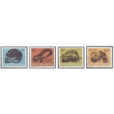 Iugoslavia 1985 - Fosile, exponate din muzee, serie neuzata