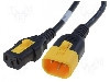 Cablu alimentare AC, 2m, 3 fire, culoare negru, IEC C13 mama, IEC C14 tata, SCHURTER - 6051.2007