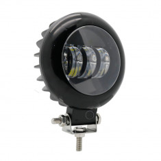 Proiector rotund auto/moto LED, 10/30V, 30W, 6000K, lupa, IP67