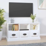 vidaXL Comodă TV, alb, 100x35x50 cm, lemn prelucrat 816288