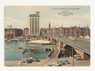 FA1 - Carte Postala - DANEMARCA - Copenhaga, Hotel Europa, necirculata foto